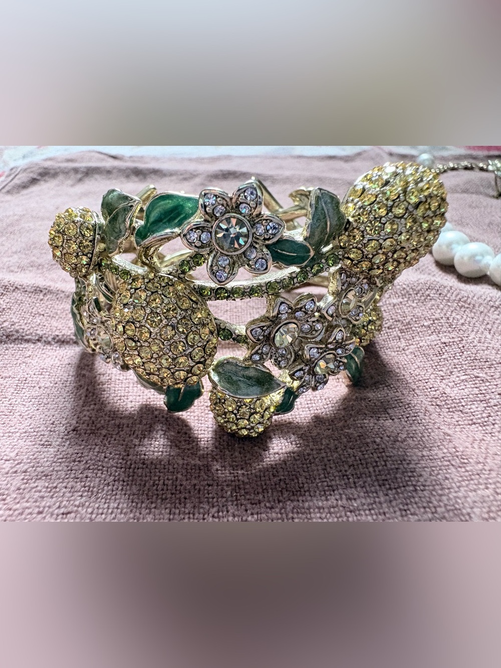 Heidi Daus Lemon Blossoms Cuff Bracelet S/M